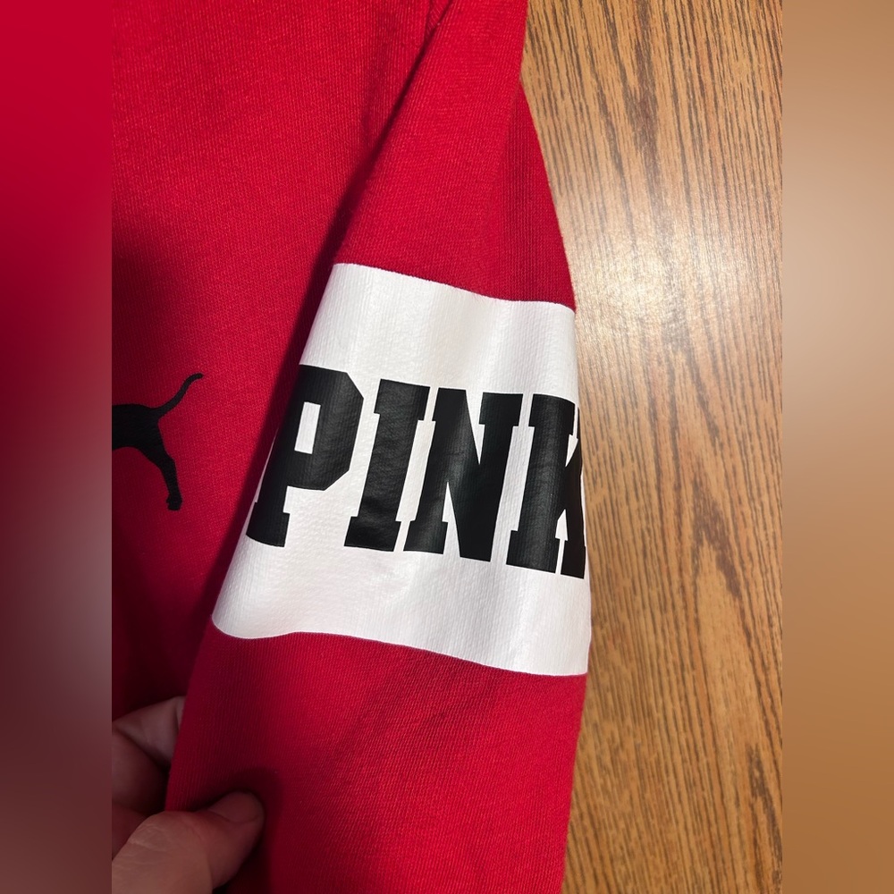 PINK Varsity Full Zip Hooded Jacket - Picture 6 of 7